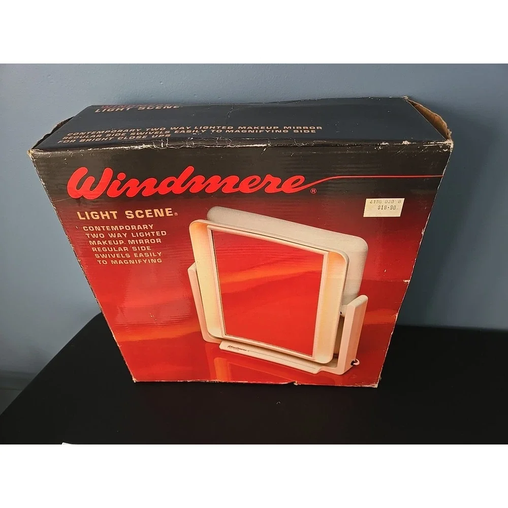 Vintage Windmere Mirror Light Scene Makeup Cosmetic Vanity Mirror Lighted Retro